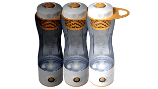 Illustration for article titled A Double-Filtered Water Bottle That Lights--and Lightens--Your Load